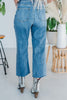 Judy Blue High Waist Destroy Crop Wide Leg Jeans - Whiskey Skies