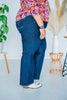 Judy Blue High Waist Rinse Geometric Waistband and Pocket Embroidery Wide - Whiskey Skies