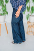 Judy Blue High Waist Rinse Geometric Waistband and Pocket Embroidery Wide - Whiskey Skies