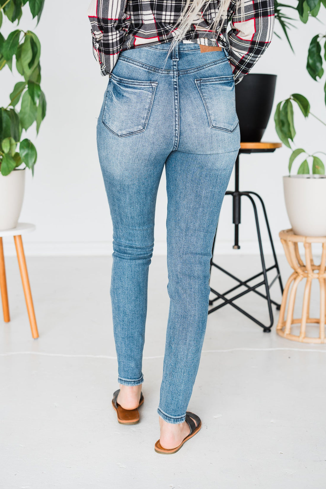 Judy Blue High Waist Tummy Control Vintage Skinny Jeans - Whiskey Skies