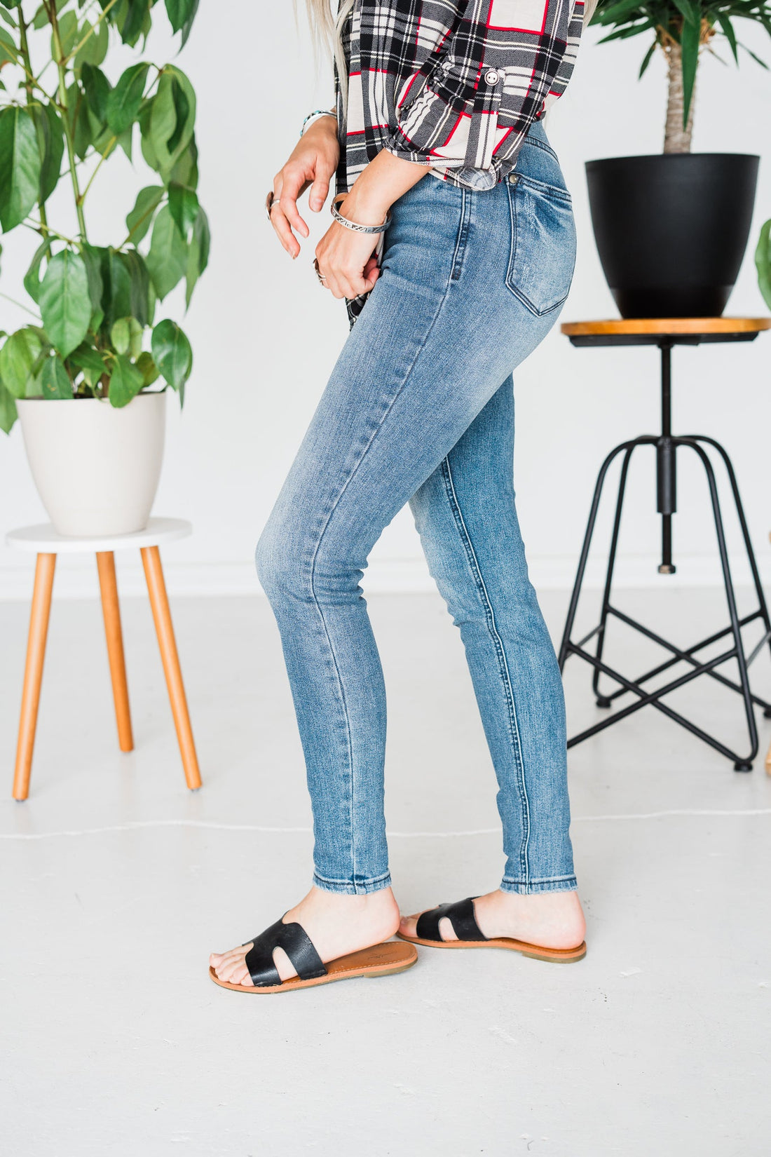 Judy Blue High Waist Tummy Control Vintage Skinny Jeans - Whiskey Skies