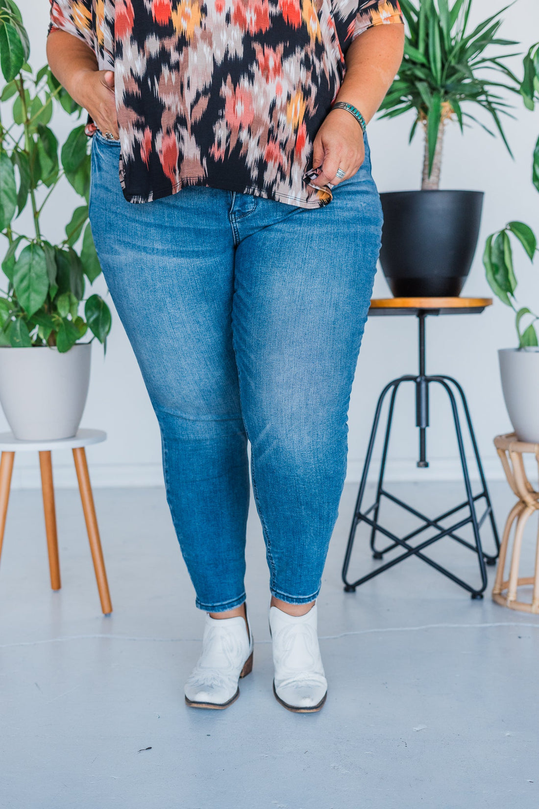 Judy Blue High Waist Tummy Control Vintage Skinny Jeans - Whiskey Skies