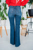Judy Blue High Waisted Tummy Control Destroy Flare with Raw Hem - Whiskey Skies