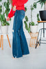 Judy Blue High Waisted Tummy Control Destroy Flare with Raw Hem - Whiskey Skies