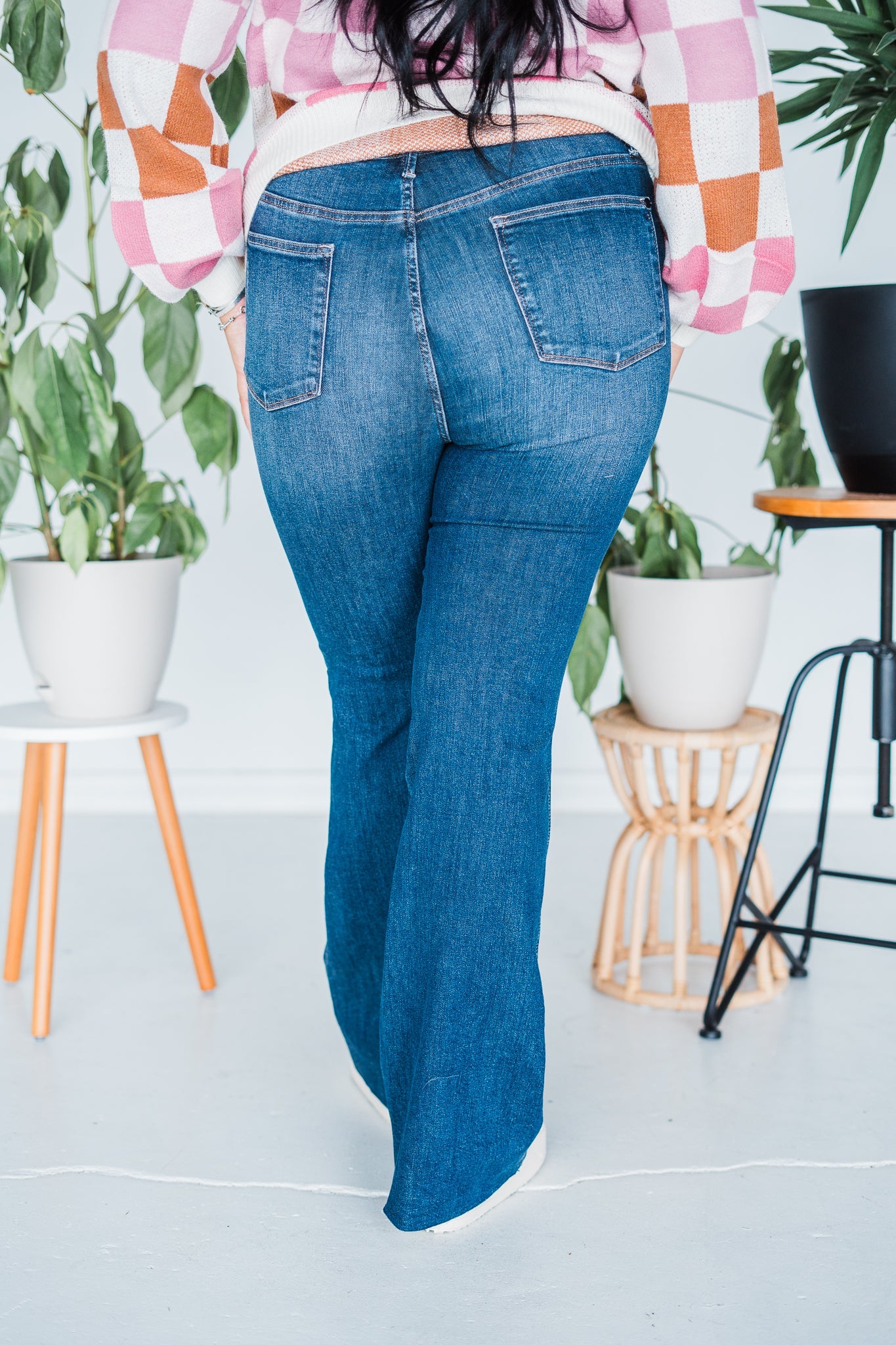 Judy Blue High Waisted Tummy Control Destroy Flare with Raw Hem - Whiskey Skies