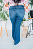 Judy Blue High Waisted Tummy Control Destroy Flare with Raw Hem - Whiskey Skies