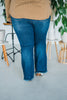 Judy Blue High Waisted Tummy Control Frayed Hem Flare Jeans - Whiskey Skies