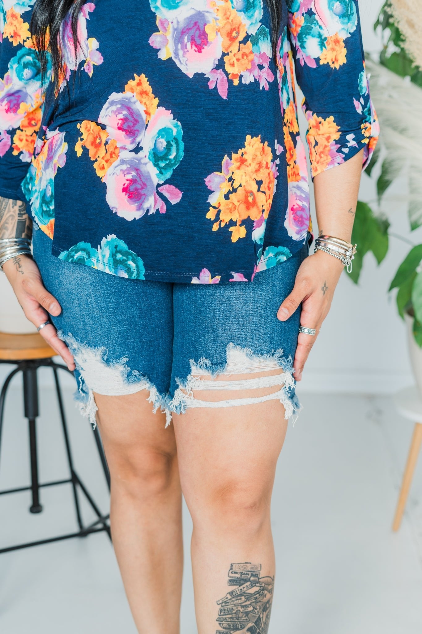JUDY BLUE HIGH RISE MID-THIGH SHORTS – Mishy Lee Boutique