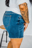 Judy Blue Mid Thigh Length Shorts - Whiskey Skies