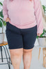 Judy Blue Navy Tummy Control Bermuda Shorts - Whiskey Skies