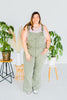 Judy Blue Olive HW Control Top Retro Flare Overall - Whiskey Skies