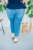 Judy Blue Rhinestone Embellished W/ Destroy Slim Jeans