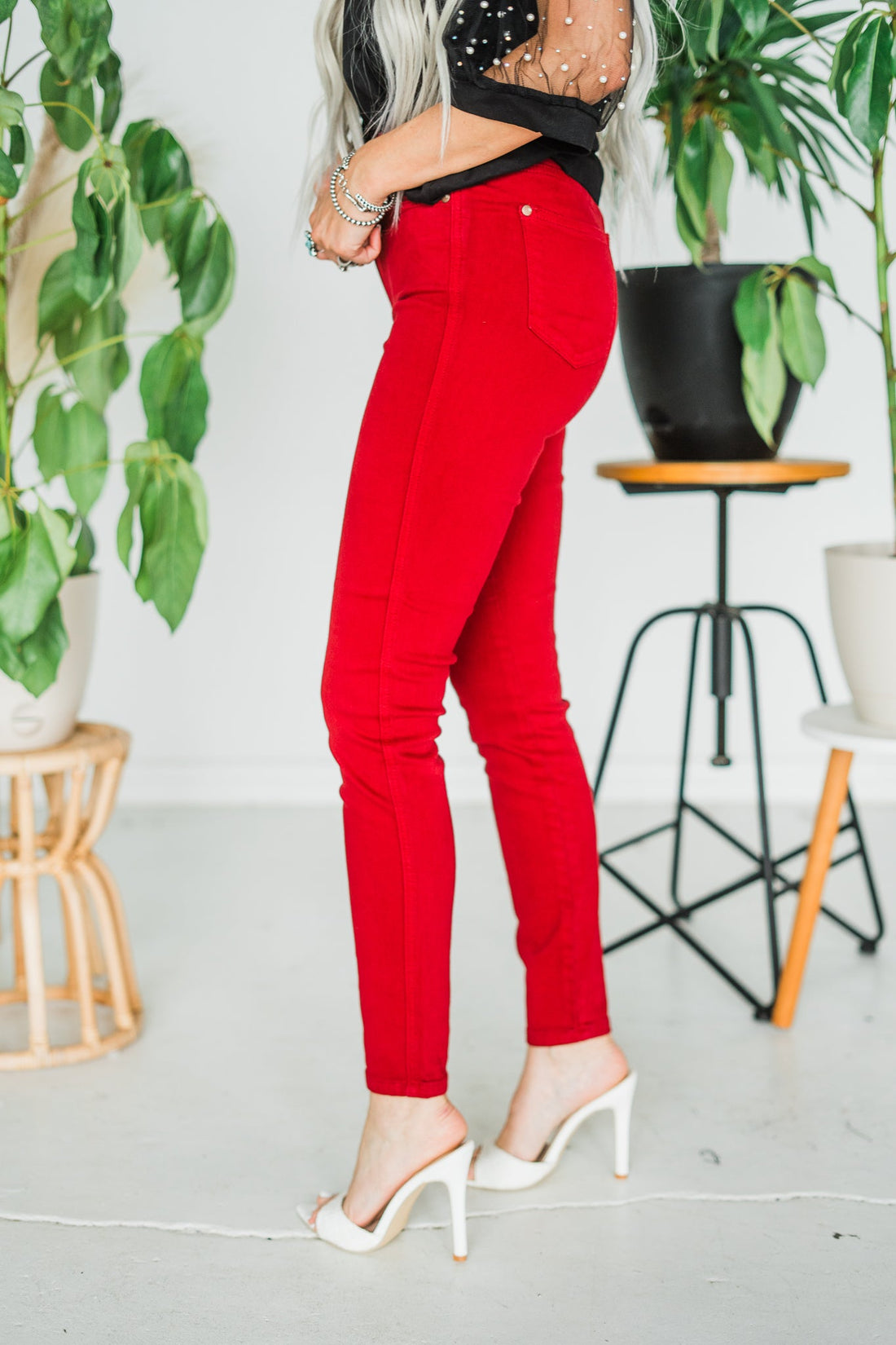 Judy Blue Scarlett Skinny with Tummy Control - Whiskey Skies