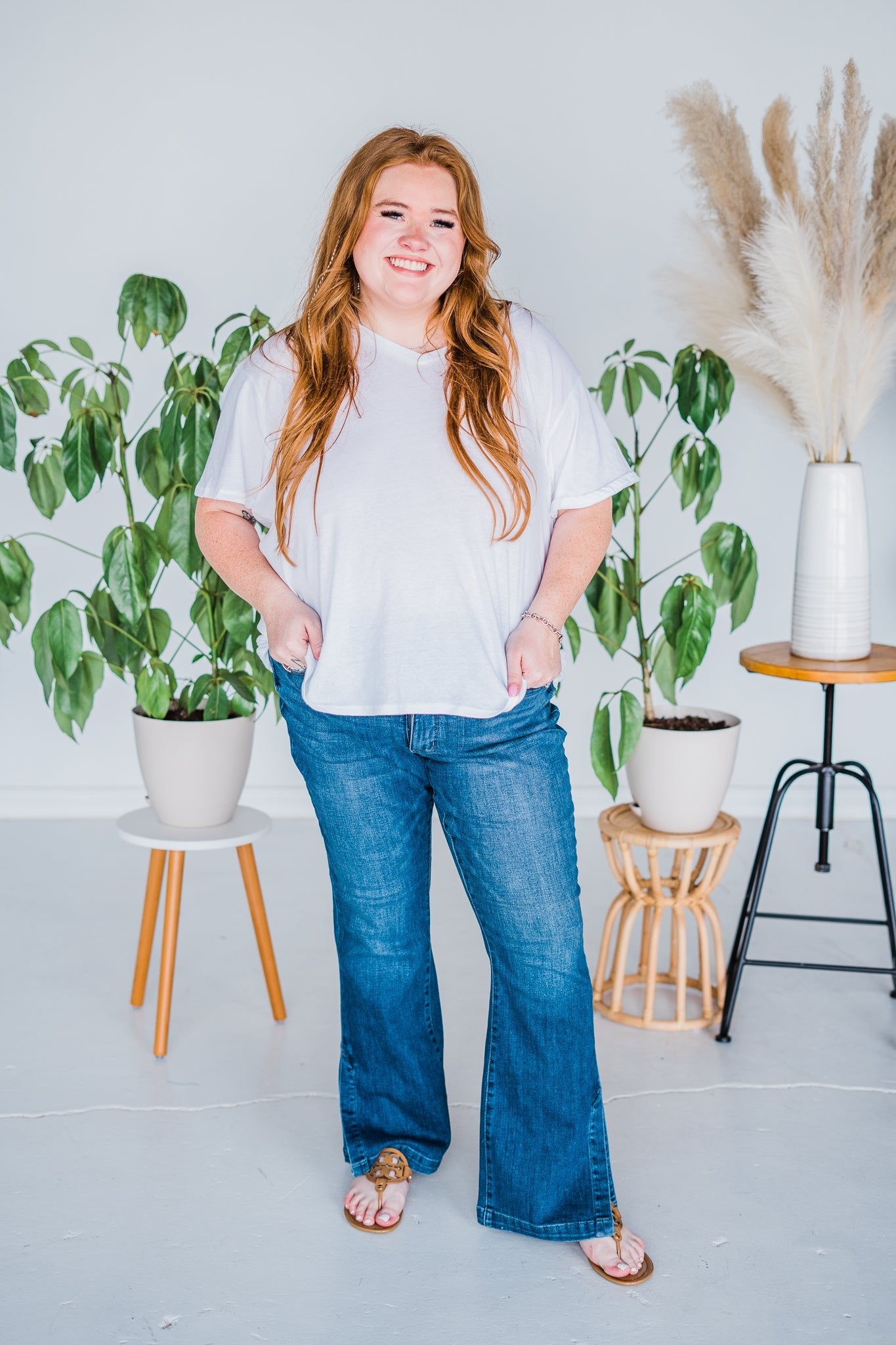 Judy Blue Slim Bootcut with Tummy Control - Whiskey Skies