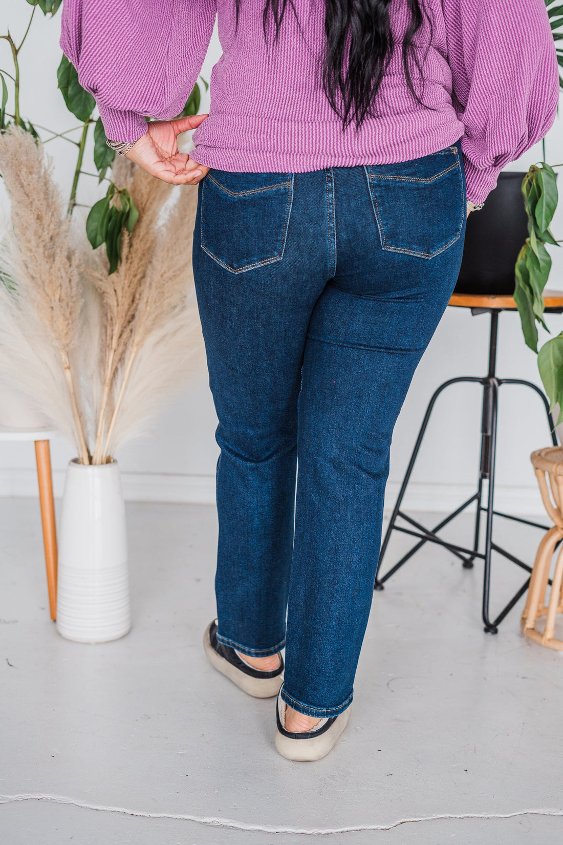 Judy Blue Straight Leg Tummy Control Jeans - Whiskey Skies