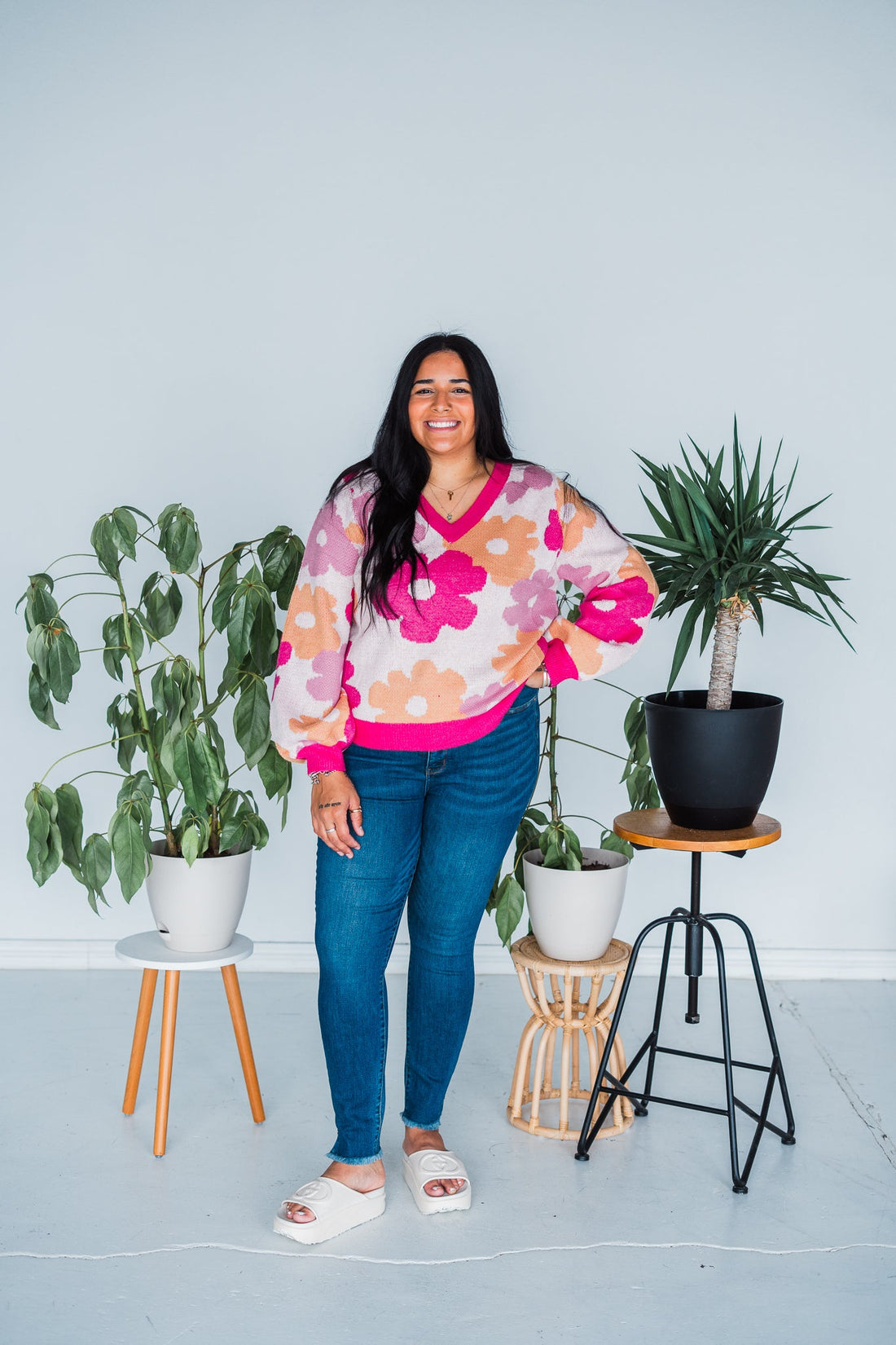 Judy Blue Tummy Control Skinny Jeans with Frayed and Slit Hem - Whiskey Skies