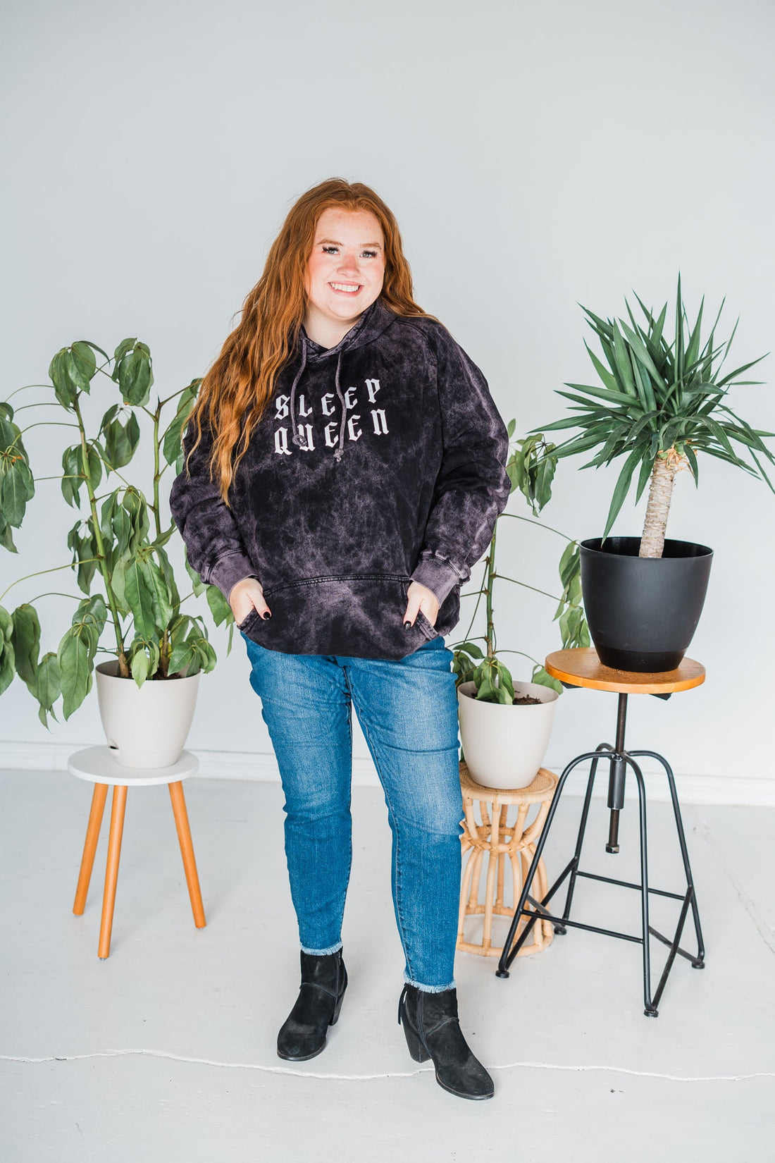 Judy Blue Tummy Control Skinny Jeans with Frayed and Slit Hem - Whiskey Skies