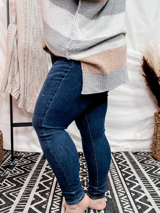 Judy Blue Tummy Control Top Skinny - Whiskey Skies