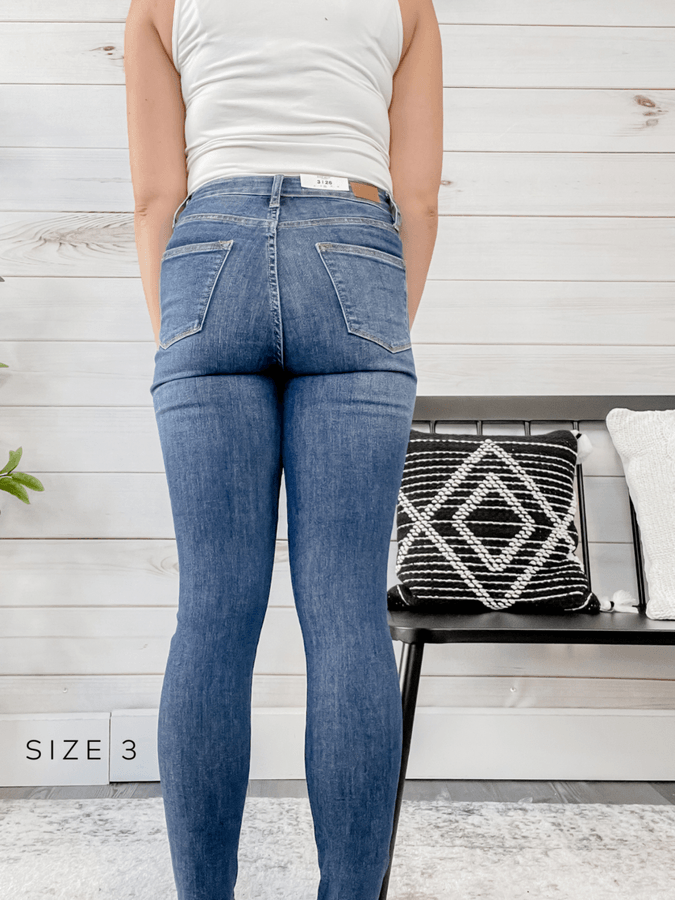 Judy Blue Tummy Control Top Skinny - Whiskey Skies