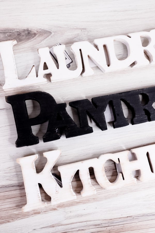 Kitchen/Pantry/Laundry Wood Cutout Sign (3 Styles) - Whiskey Skies