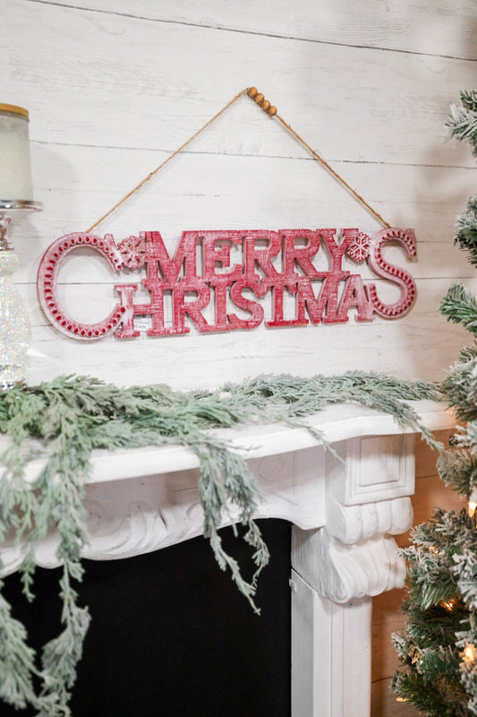 Large Merry Christmas Sign - Whiskey Skies