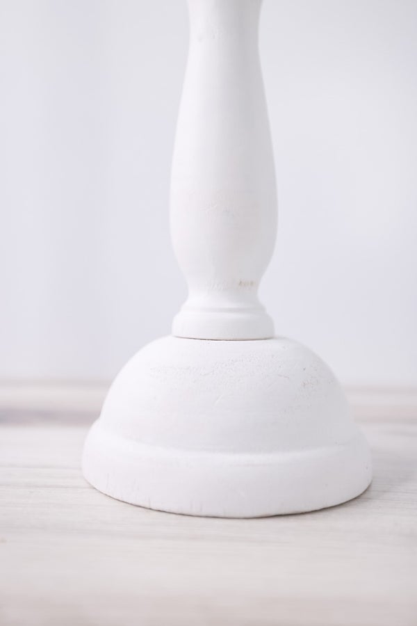 Large Rustic White Wood Candle Holder Whiskey Skies