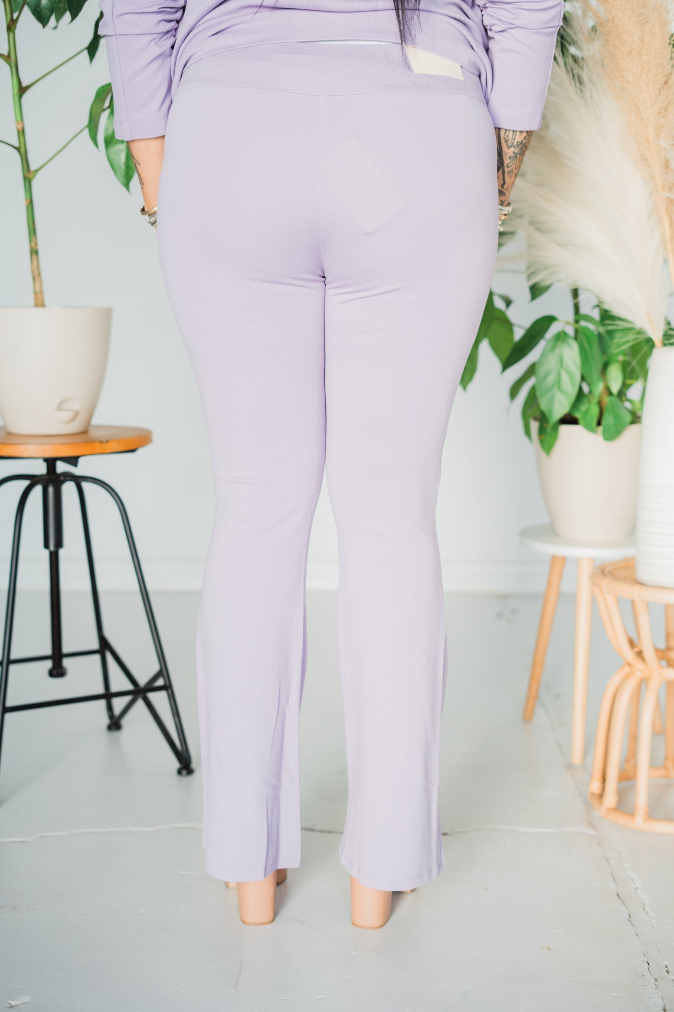 Lavender Magic High Waist Kick Flares - Whiskey Skies