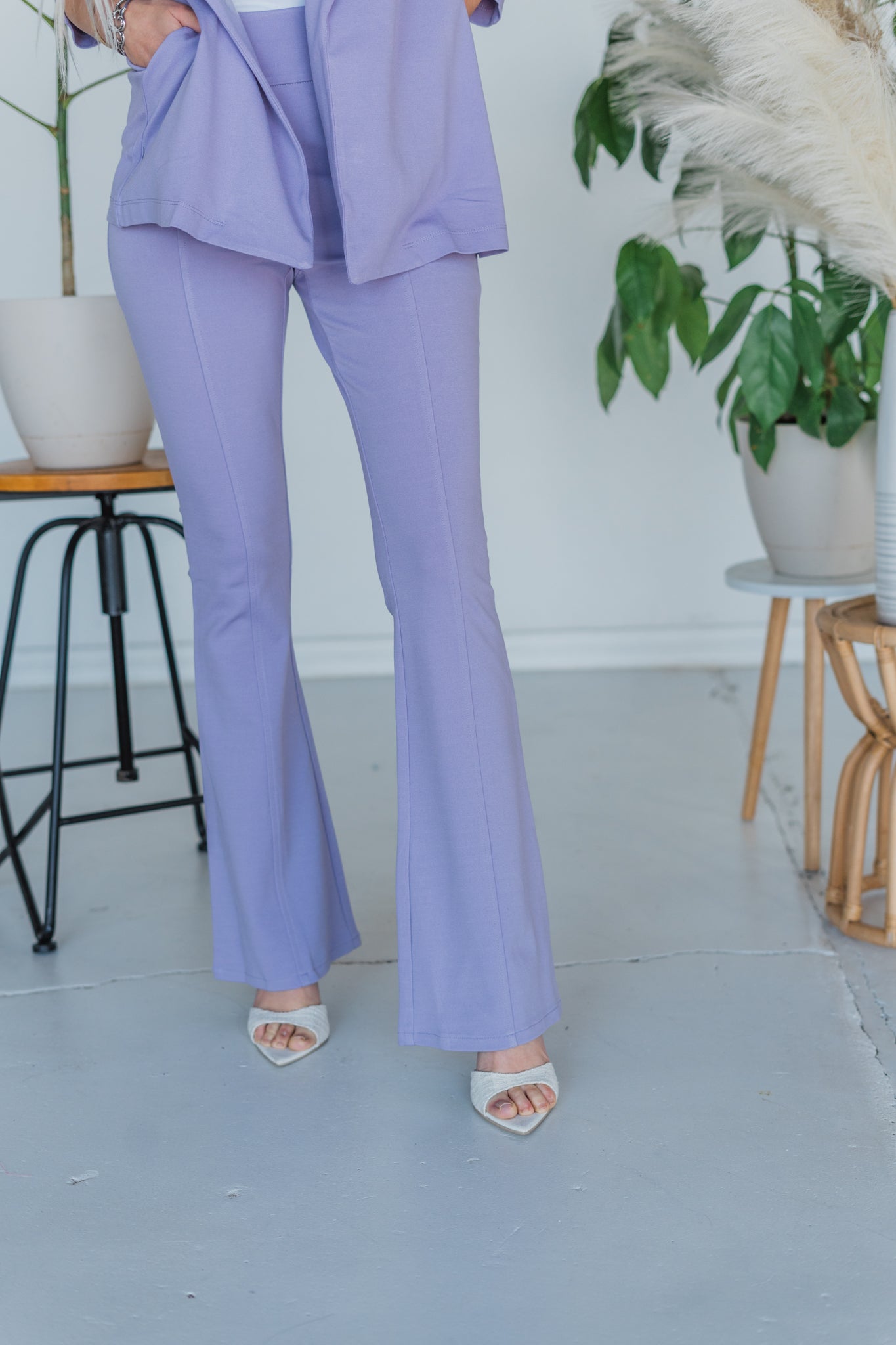 Lavender Magic High Waist Kick Flares - Whiskey Skies