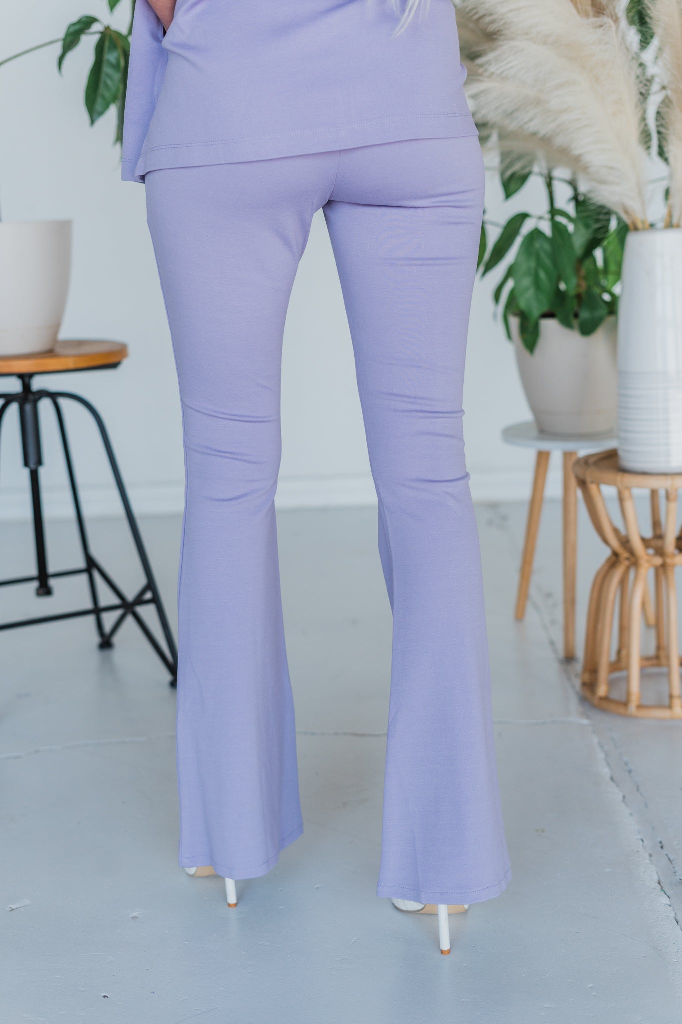 Lavender Magic High Waist Kick Flares - Whiskey Skies