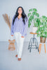 Lavender Ruched Button Down Shirt - Whiskey Skies