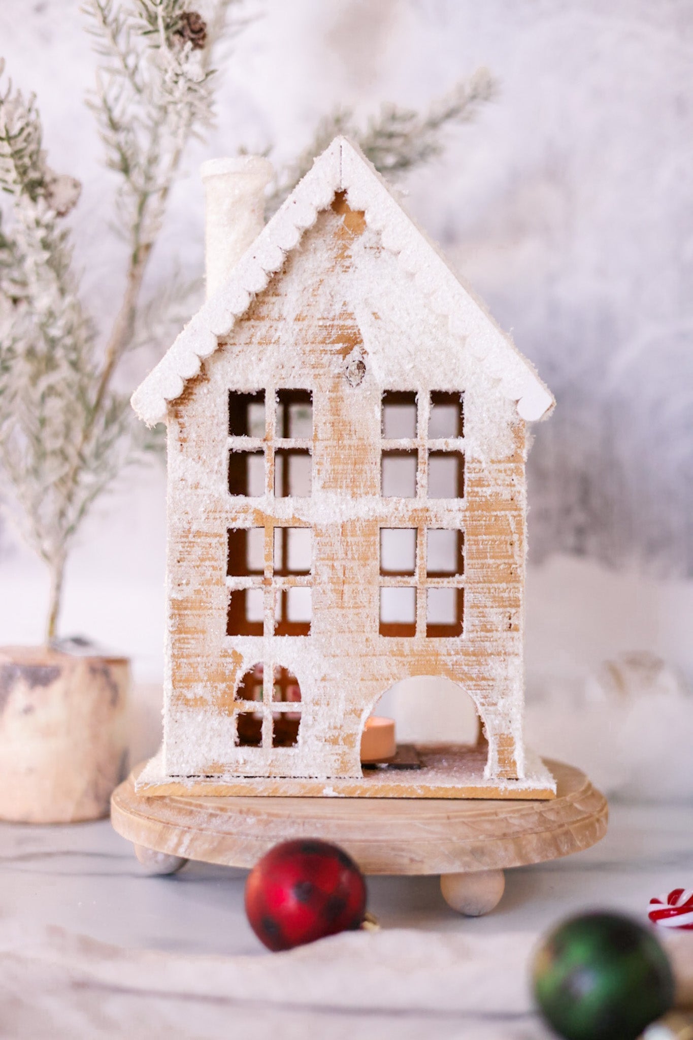 LED Wooden Gingerbread House - Whiskey Skies