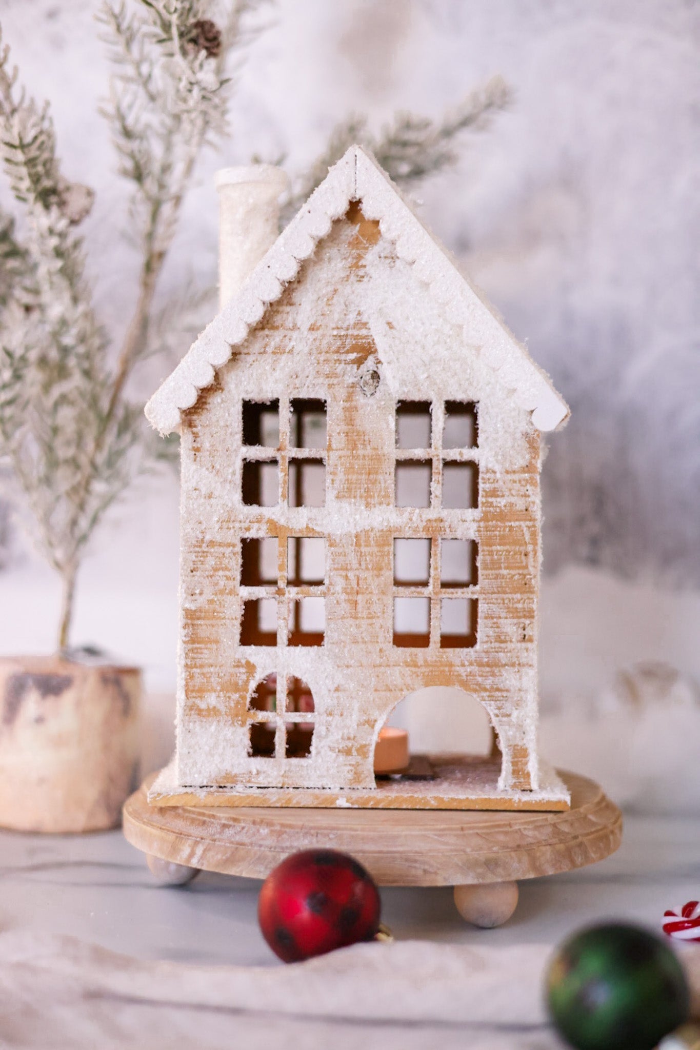 LED Wooden Gingerbread House - Whiskey Skies