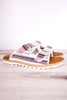 Leni Cream Multi Color Buckle Sandals