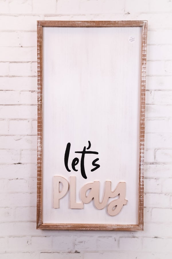 Let's Sleep/ Let's Play Double Sided Sign - Whiskey Skies