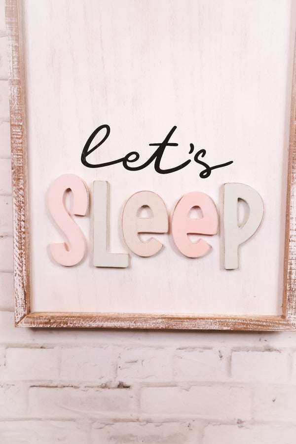 Let's Sleep/ Let's Play Double Sided Sign - Whiskey Skies