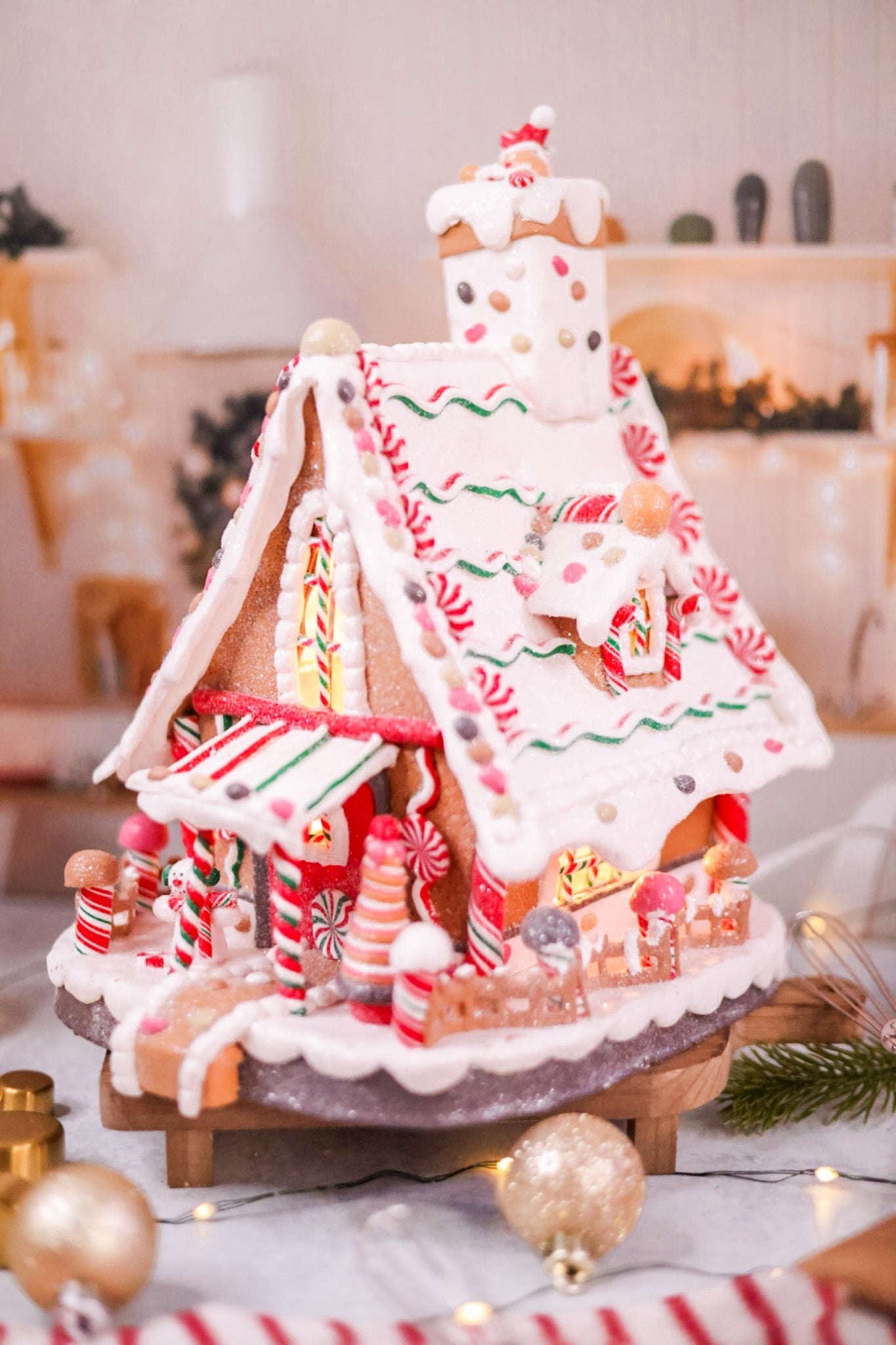 Lighted Gingerbread Tabletop Decoration - Whiskey Skies