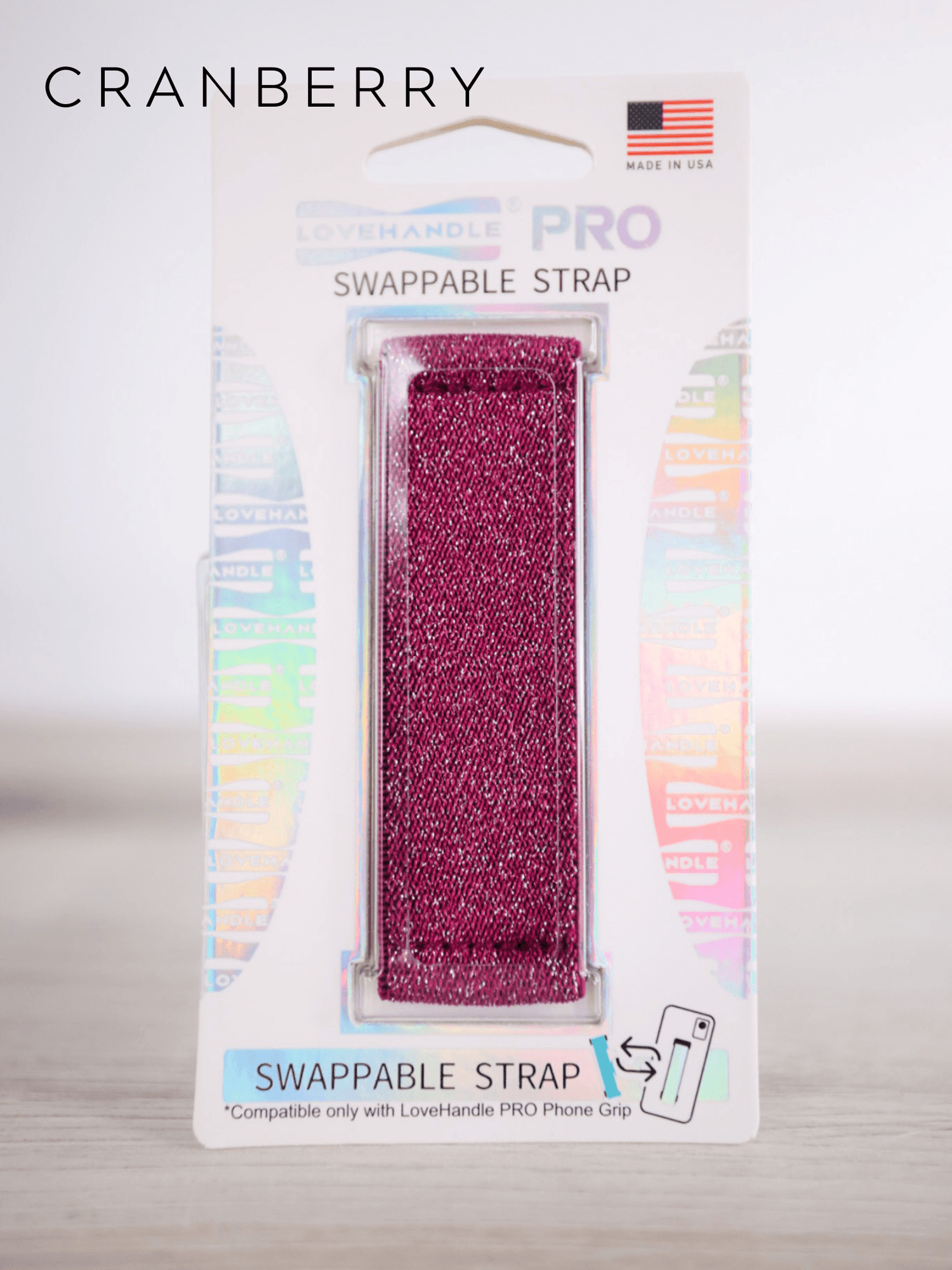 LoveHandle PRO Glitter Swappable Strap (9 Colors) - Whiskey Skies