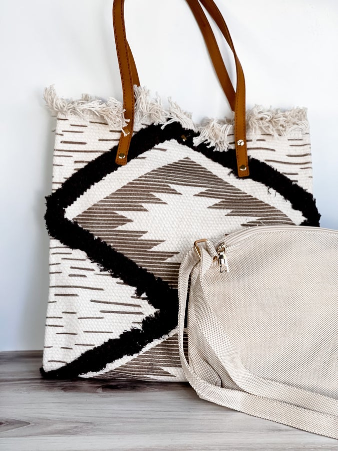 Madison Handwoven Tote - Whiskey Skies