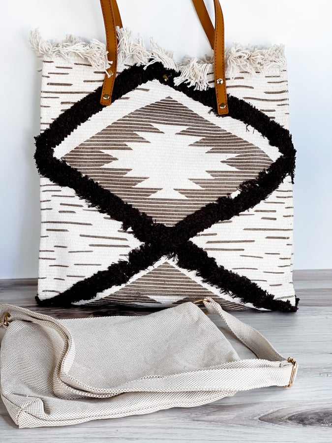 Madison Handwoven Tote - Whiskey Skies