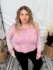 Mauve Cold Shoulder Mineral Wash Top - Whiskey Skies
