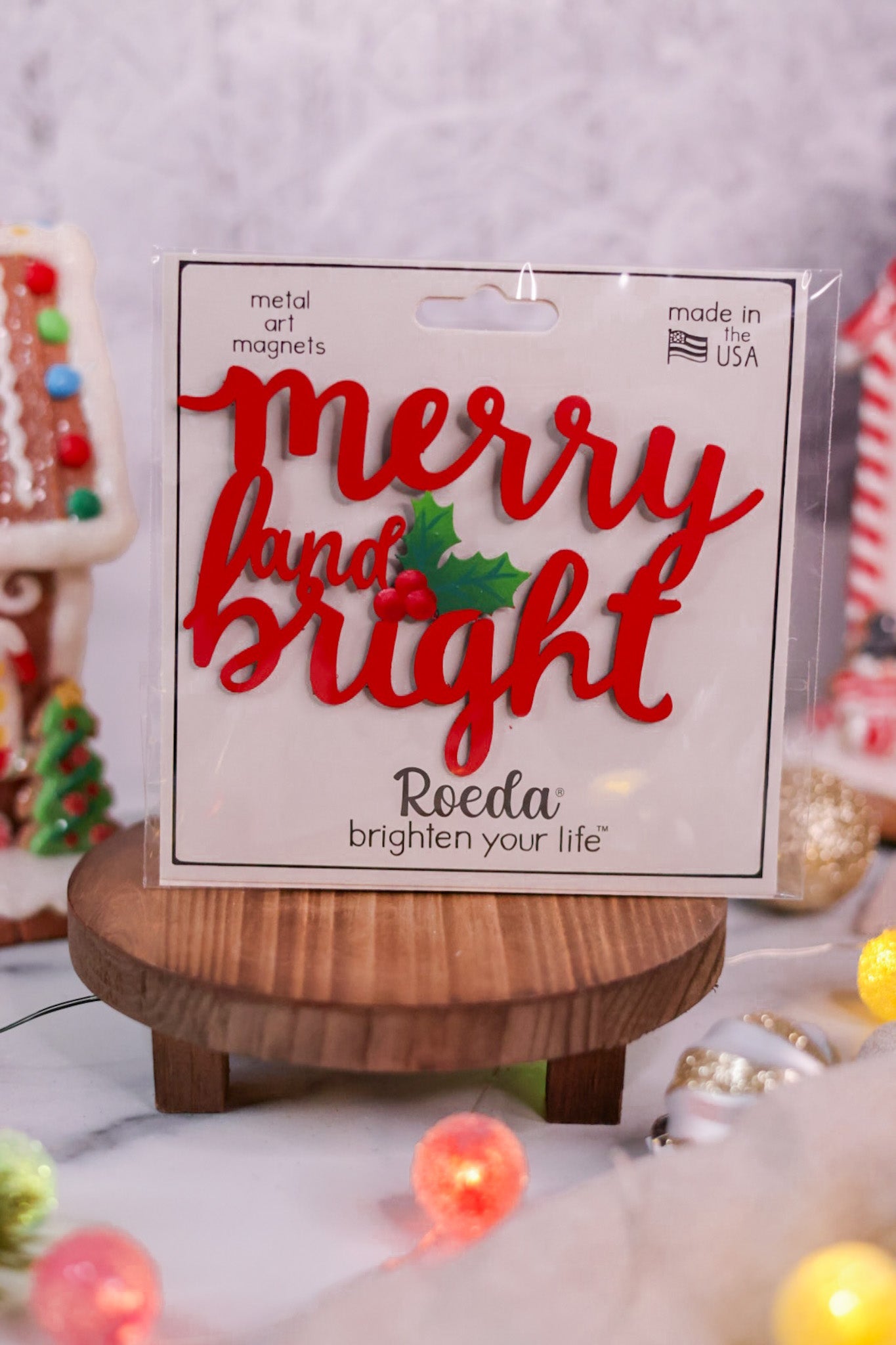 "Merry & Bright" Magnet - Whiskey Skies