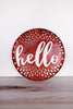 Metal Coral/Teal Hello/Welcome Signs (2 Styles) - Whiskey Skies