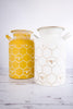 Metal Honeybee Milk Jug Vase (2 Colors)