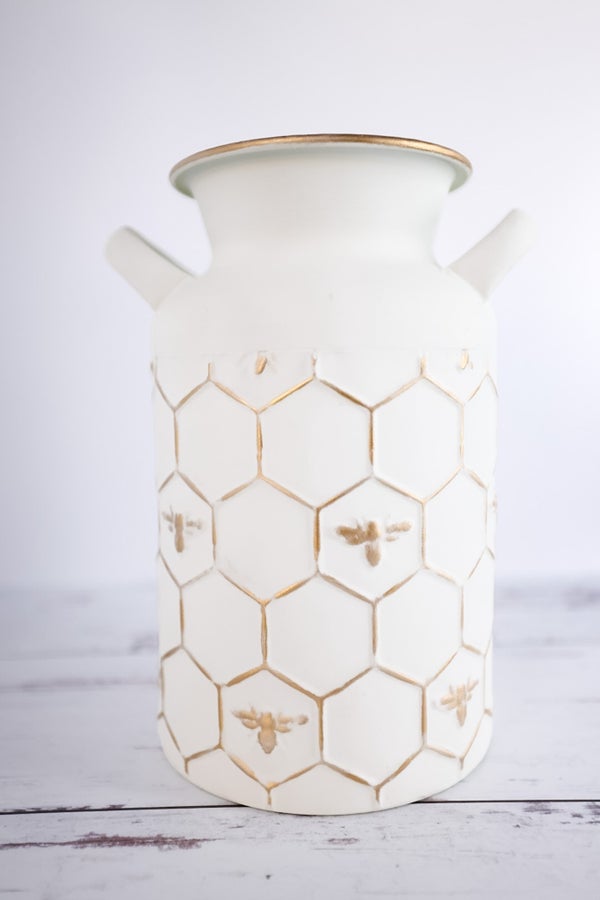Metal Honeybee Milk Jug Vase (2 Colors) - Whiskey Skies