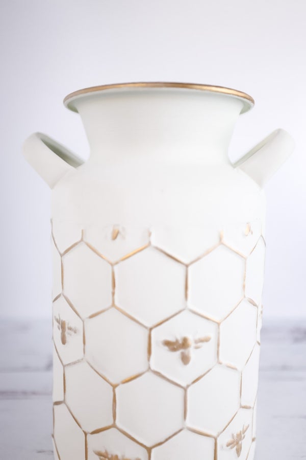 Metal Honeybee Milk Jug Vase (2 Colors) - Whiskey Skies