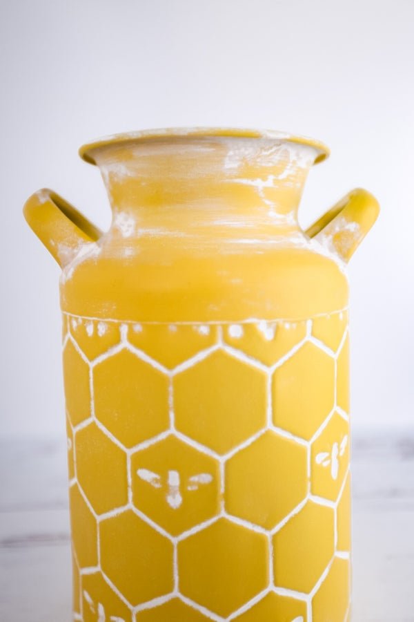 Metal Honeybee Milk Jug Vase (2 Colors) - Whiskey Skies
