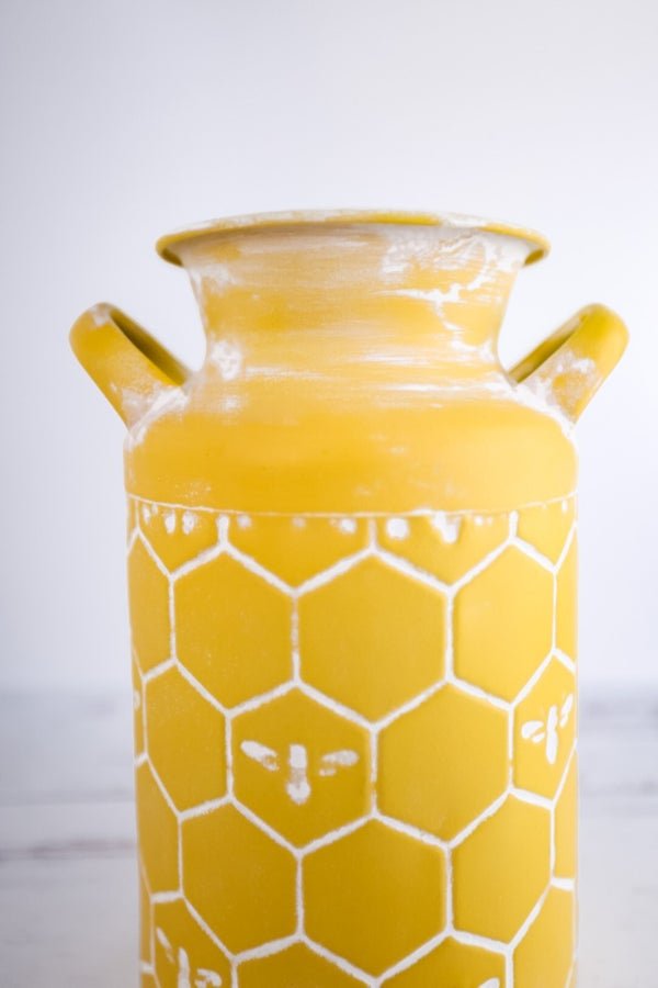Metal Honeybee Milk Jug Vase (2 Colors) - Whiskey Skies