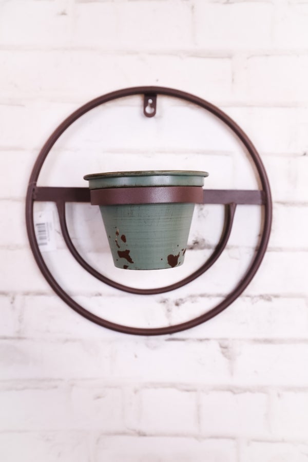 Metal Round Pot Wall Hanger (3 Colors) - Whiskey Skies