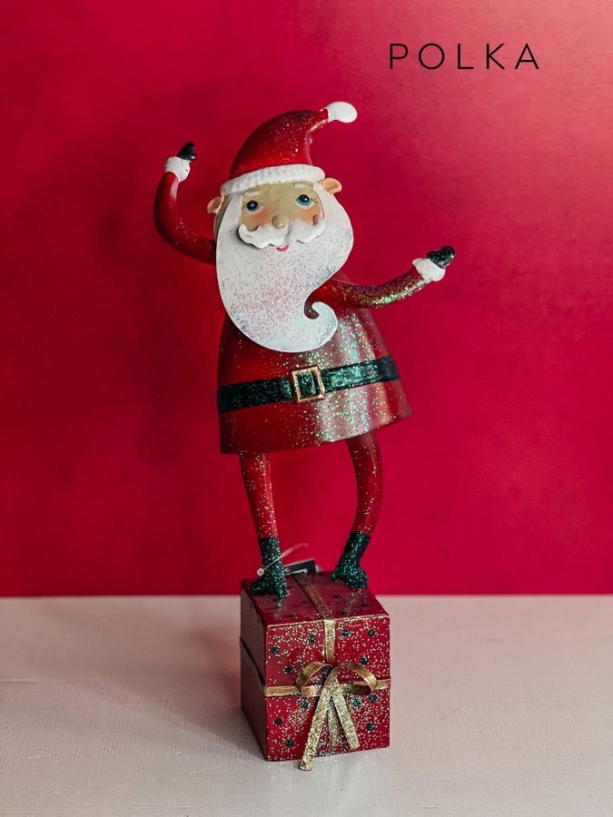 Metal Santa On Package (Three Styles) *Final Sale* - Whiskey Skies