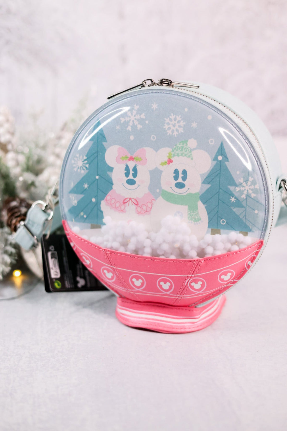 Mickey & Friends Pastel Snow Globe Crossbody Bag - Whiskey Skies